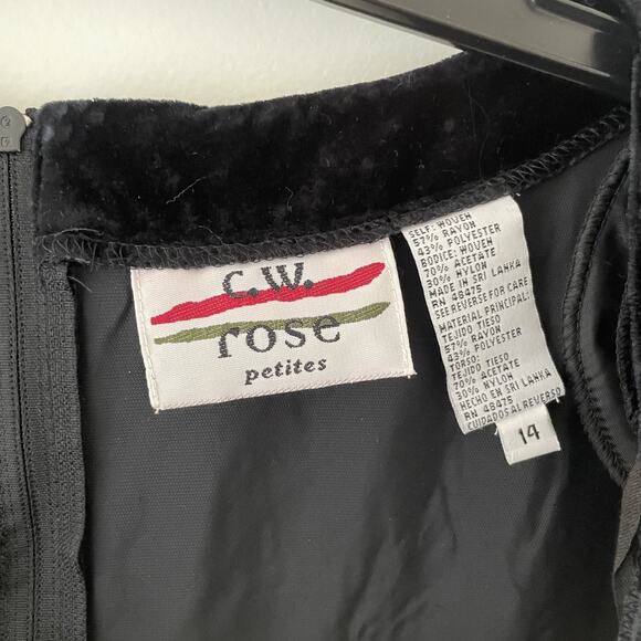 Vintage 90s Velvet Plaid Midi Dress Grunge Dark Academia Holiday M Petite - Picture 5 of 11